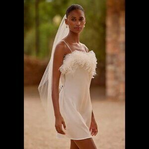 Brand New Hutch Faux-Feather Trim Chemise